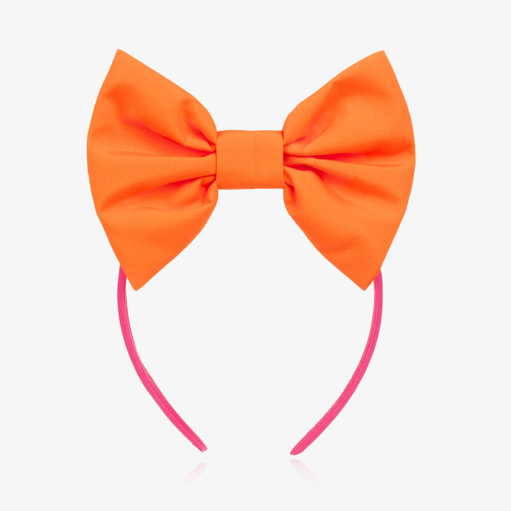 A Dee-Girls Orange Bow Hairband | Childrensalon