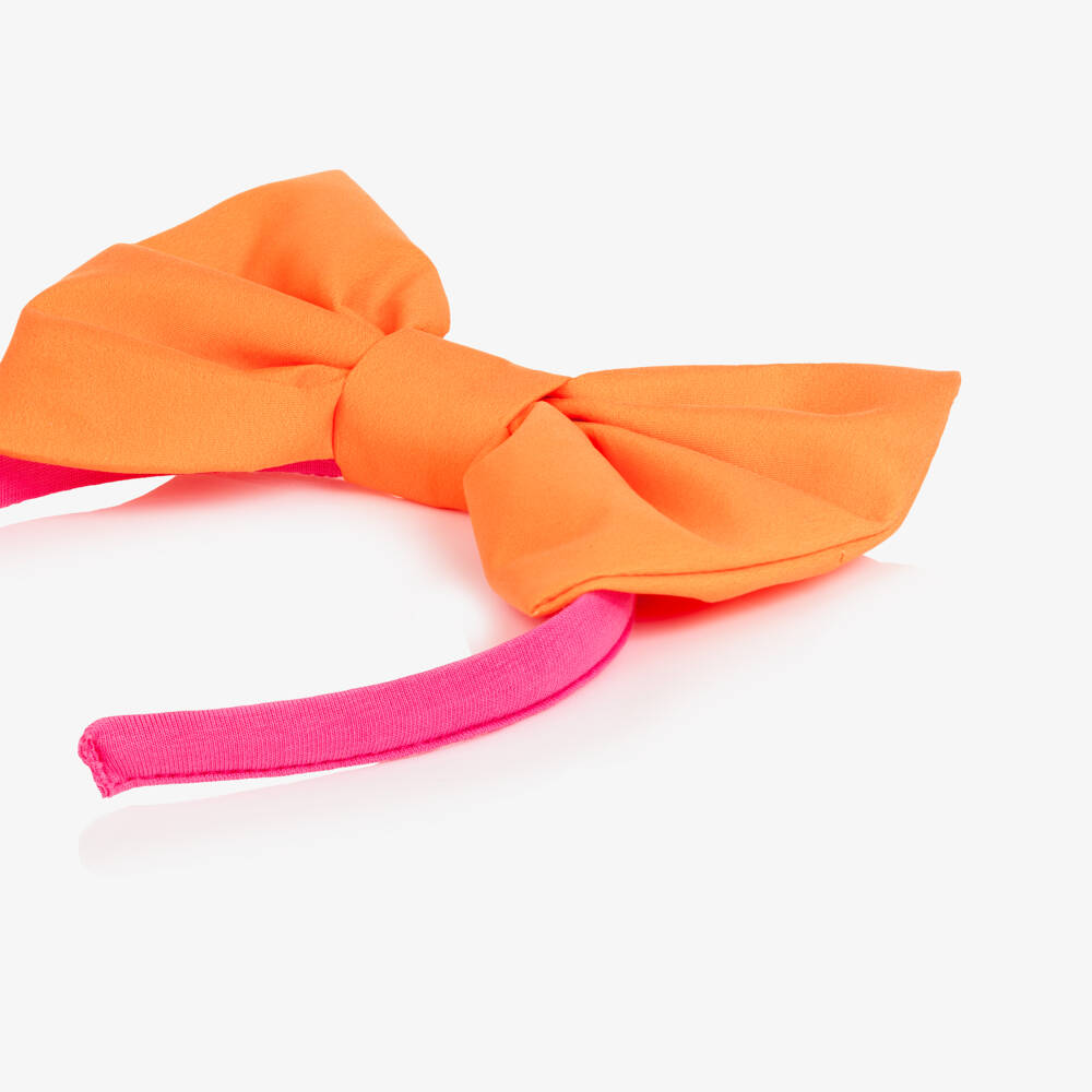 A Dee-Girls Orange Bow Hairband | Childrensalon