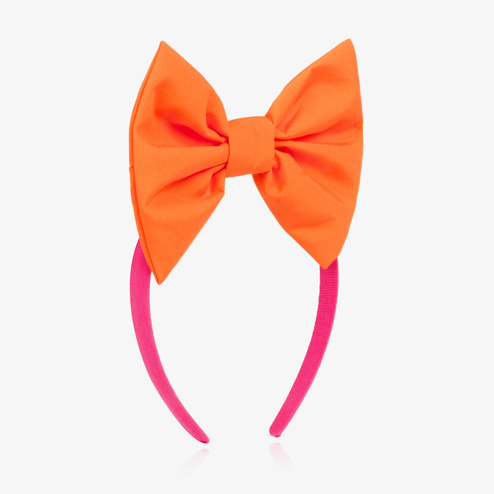 A Dee-Girls Orange Bow Hairband | Childrensalon
