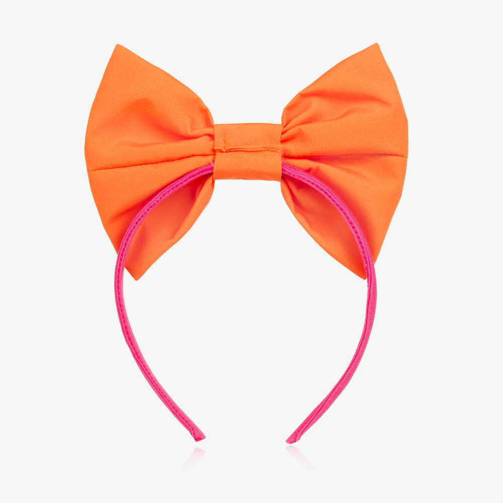 A Dee-Girls Orange Bow Hairband | Childrensalon
