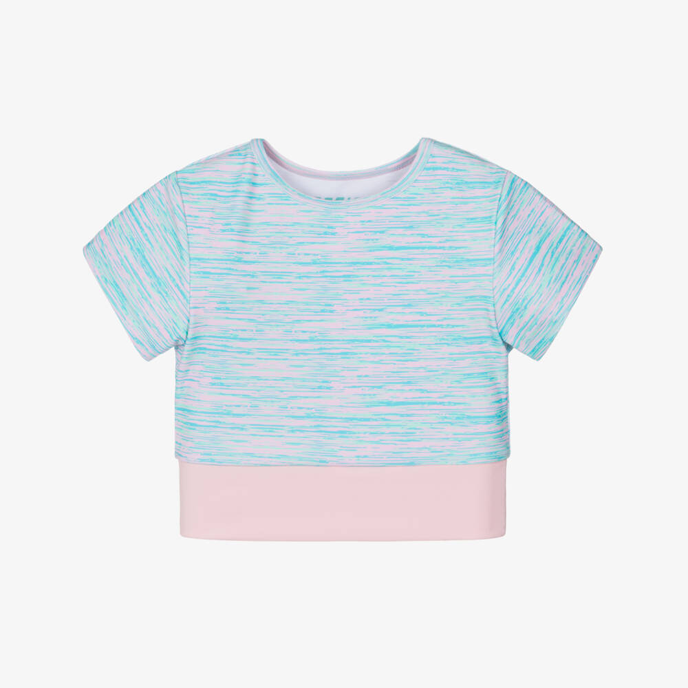 A Dee-Топ укороченный голубой и розовый для девочек | Childrensalon