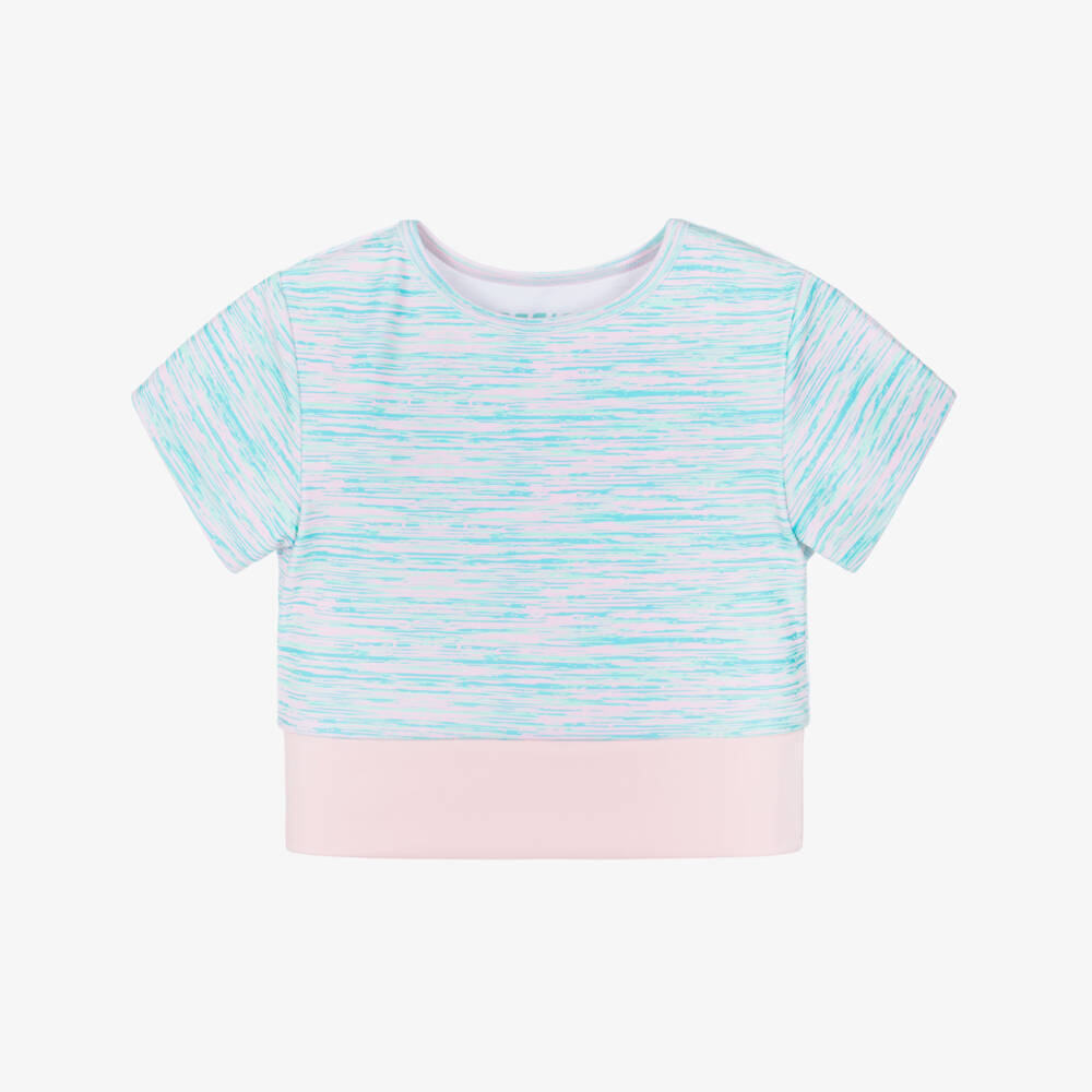 A Dee-Топ укороченный голубой и розовый для девочек | Childrensalon