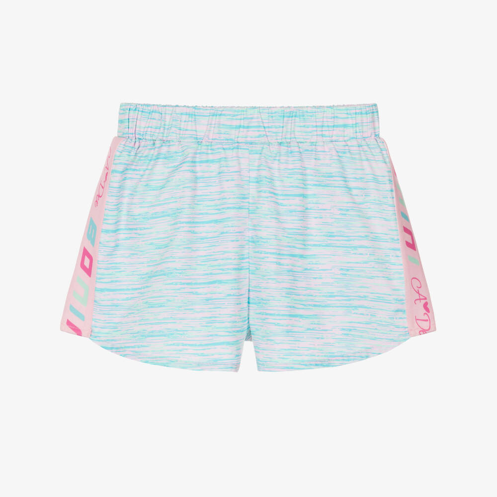 A Dee-Girls Pale Blue & Pink Shorts | Childrensalon