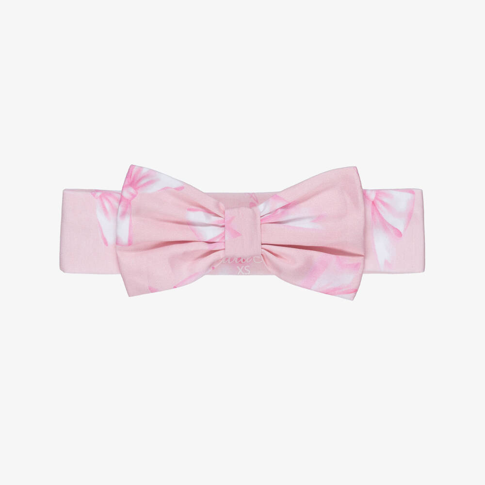 A Dee-Girls Pale Pink Bow Print Headband | Childrensalon