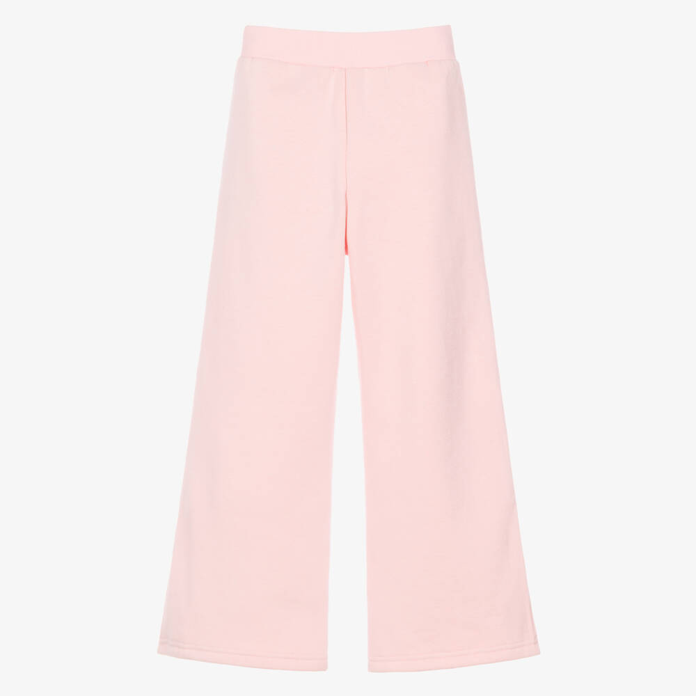 A Dee-Girls Pale Pink & Red Logo Wide Leg Joggers | Childrensalon
