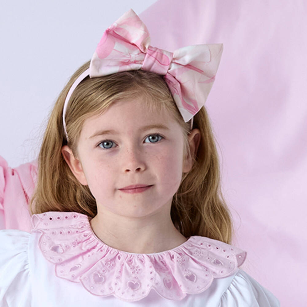 A Dee-Girls Pink Bow Hairband | Childrensalon