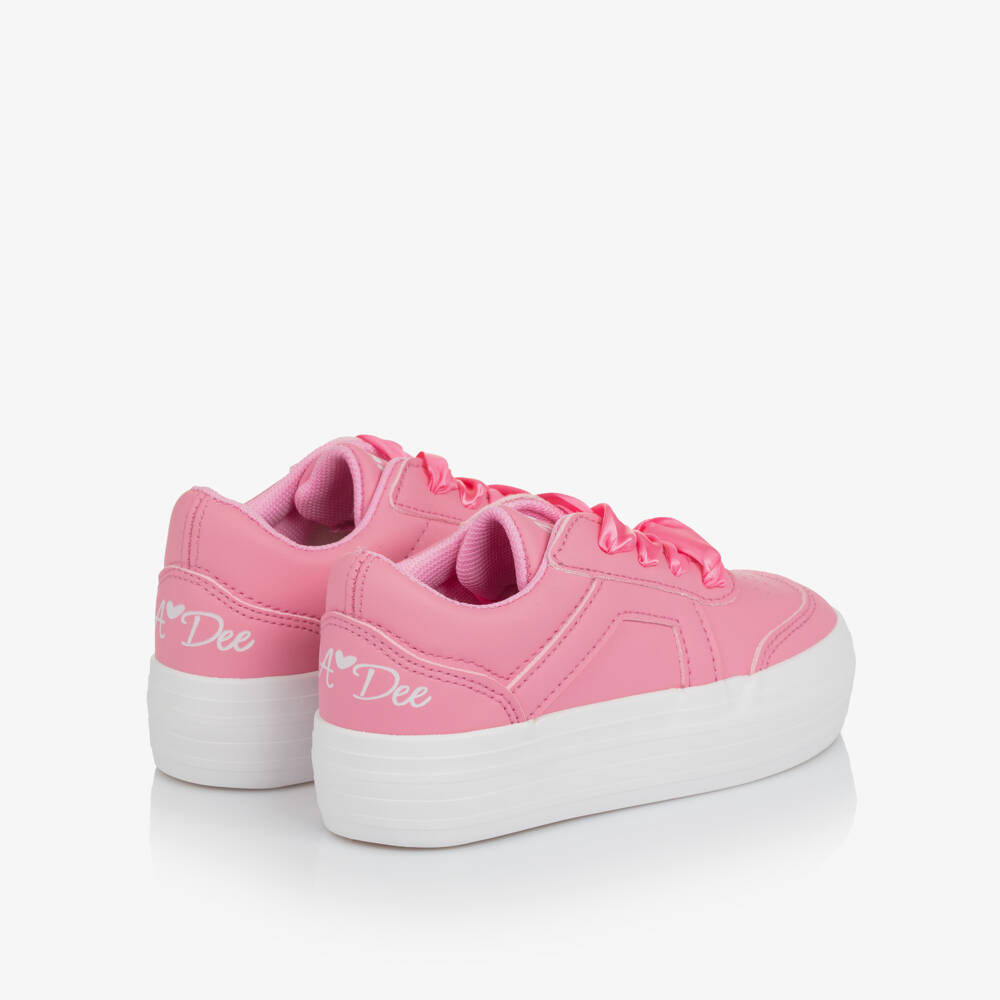 A Dee-Girls Pink Chunky Lace-Up Trainers | Childrensalon