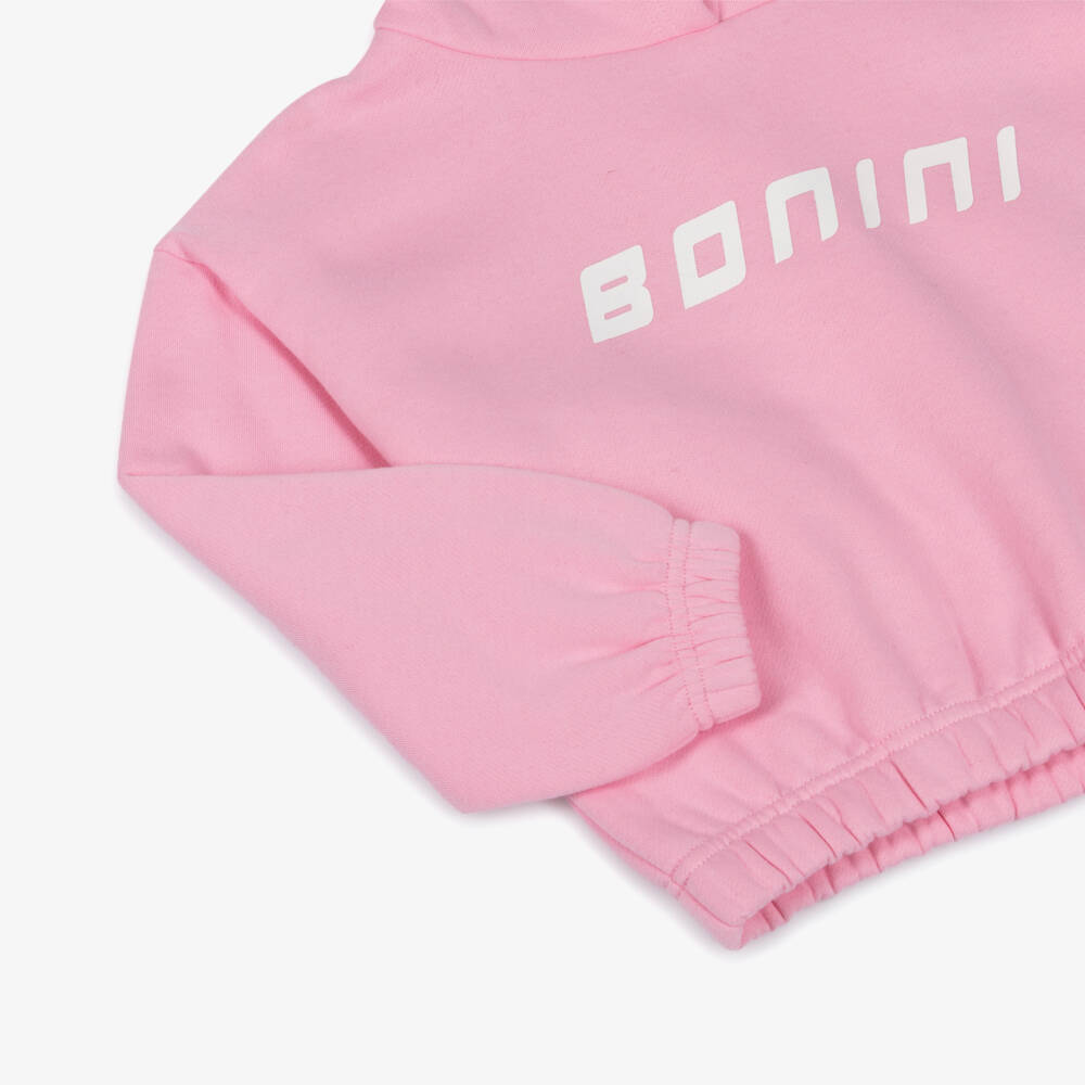 A Dee-Girls Pink Cotton Boxy Fit Hoodie | Childrensalon
