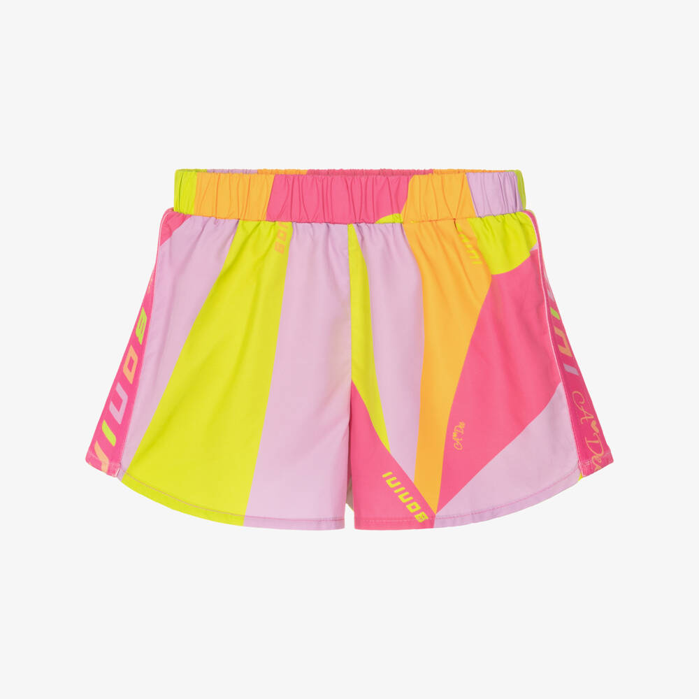 A Dee-Girls Pink & Geometric Colourblock Shorts | Childrensalon