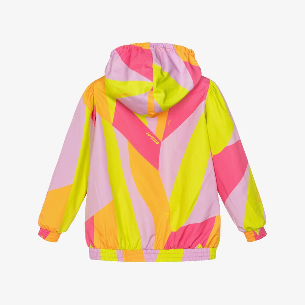 A Dee-Girls Pink & Geometric Colourblock Windbreaker Jacket | Childrensalon