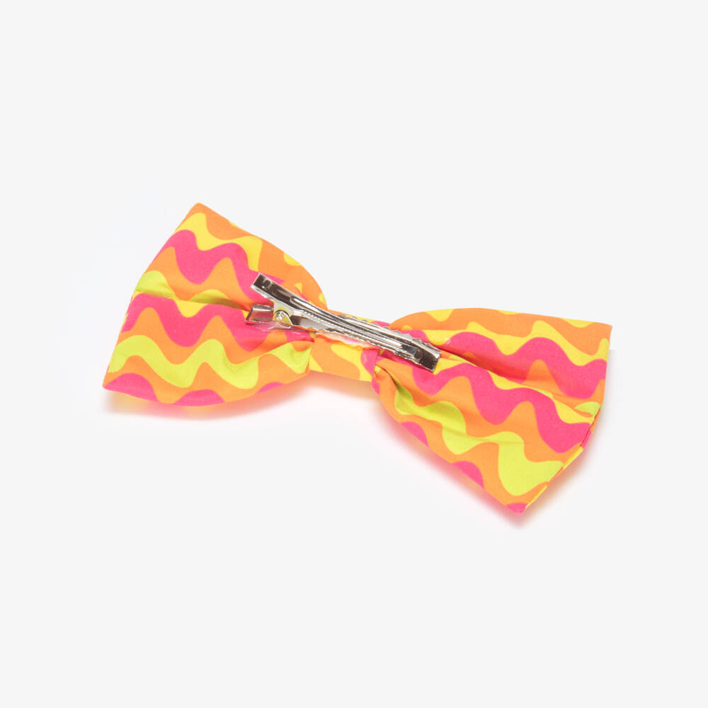 A Dee-Girls Pink & Orange Wavy Stripe Hair Clip | Childrensalon