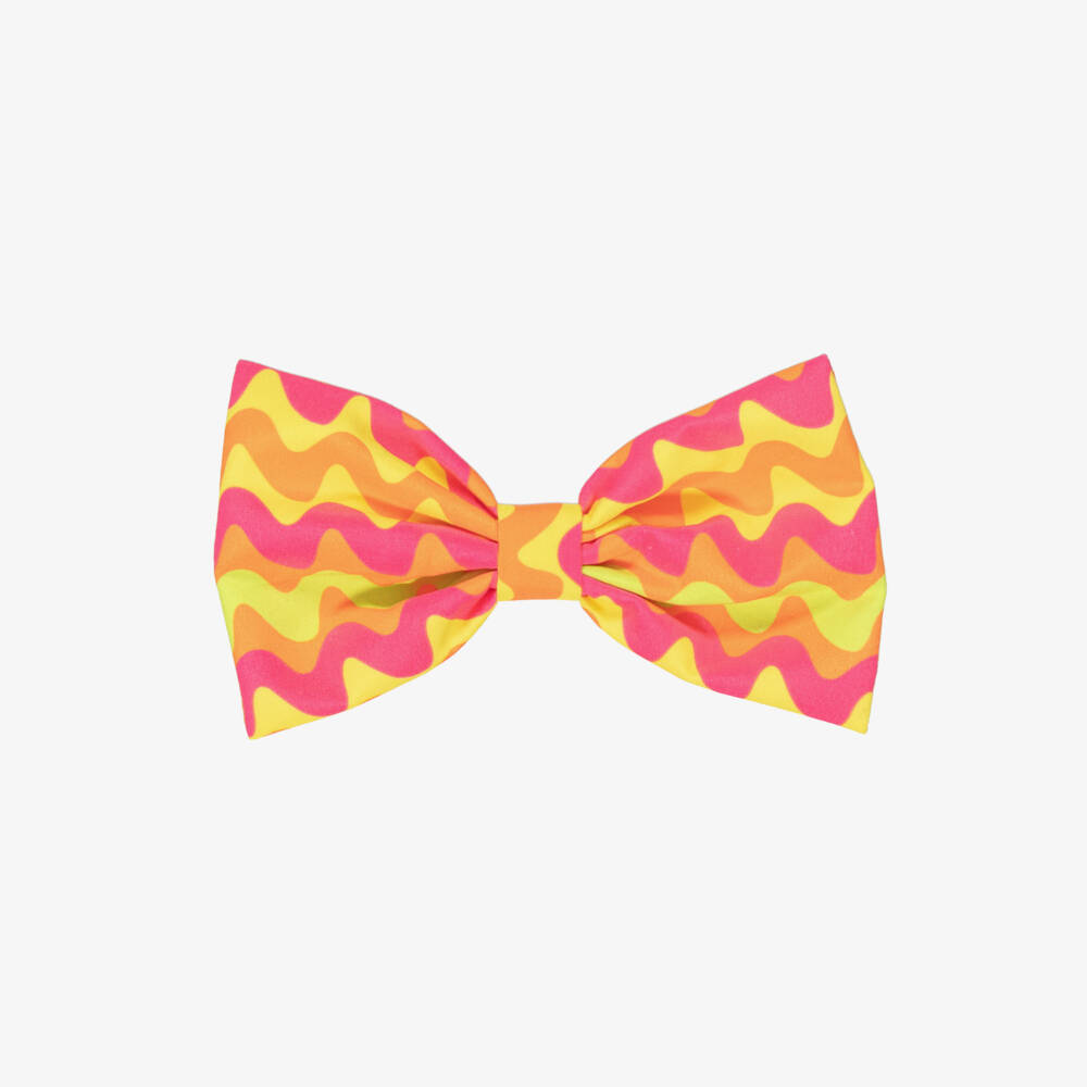 A Dee-Girls Pink & Orange Wavy Stripe Hair Clip | Childrensalon