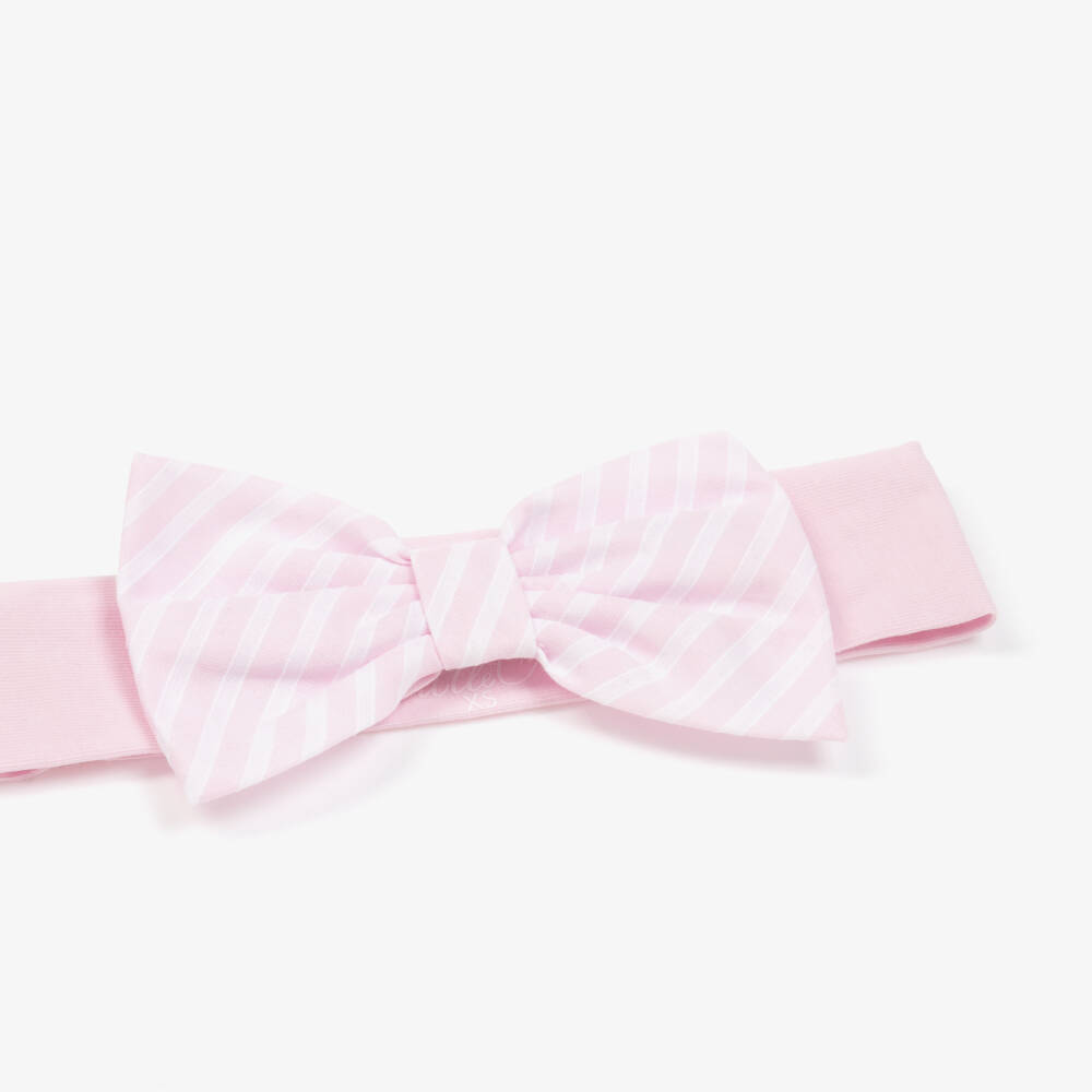 A Dee-Girls Pink Striped Bow Headband | Childrensalon