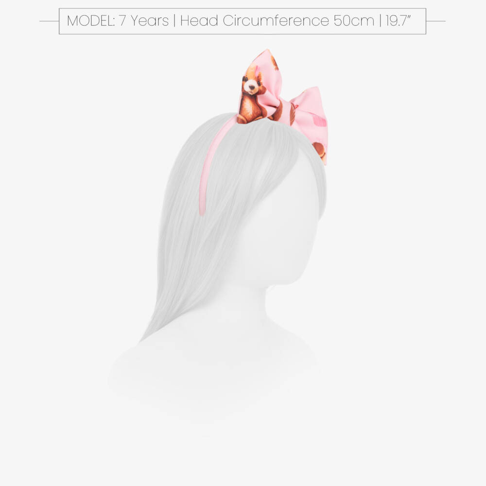 A Dee-Girls Pink Teddy Bear Print Hairband | Childrensalon