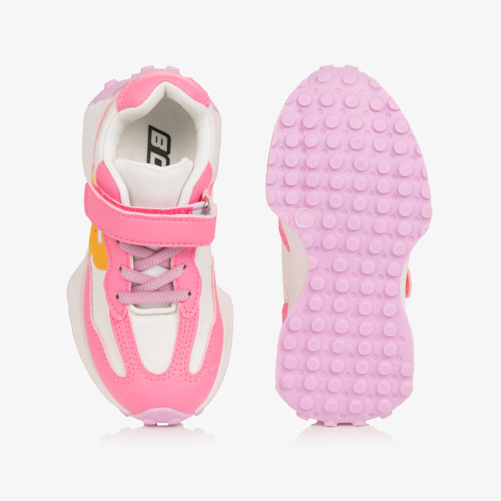 A Dee-Girls Pink & White Trainers with Purple Accents | Childrensalon