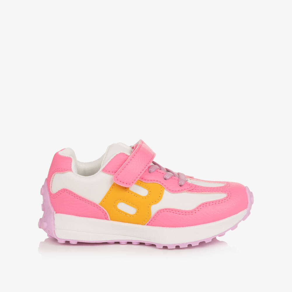 A Dee-Girls Pink & White Trainers with Purple Accents | Childrensalon