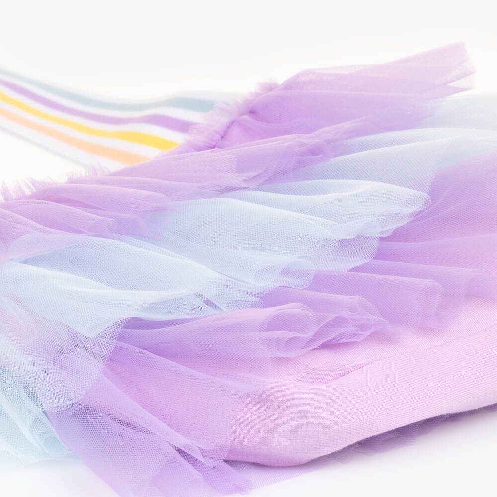 A Dee-Girls Purple Tulle Ruffle Shoulder Bag (19cm) | Childrensalon