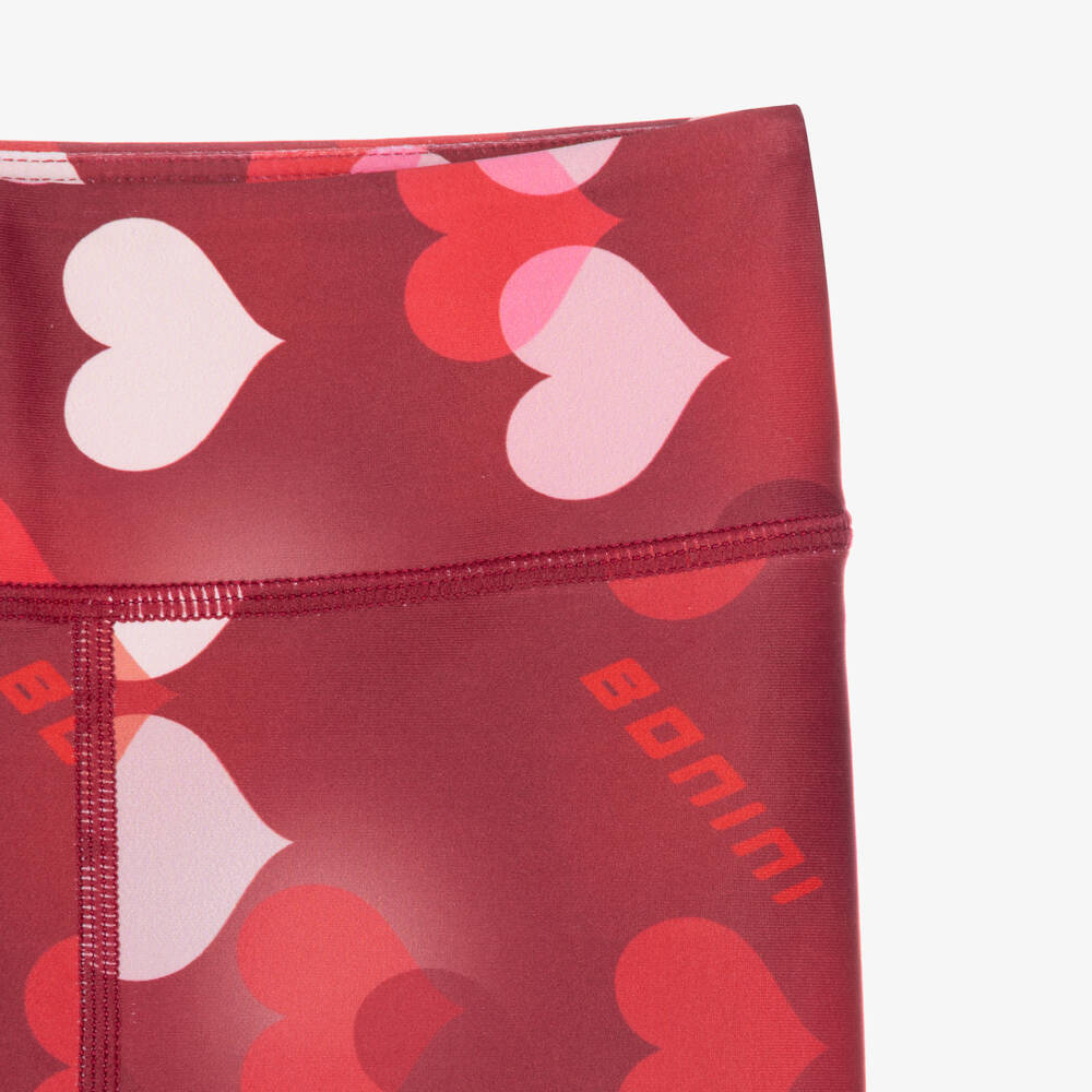 A Dee-Girls Red Heart Print Leggings | Childrensalon