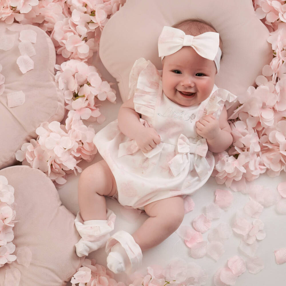 A Dee-Girls White Cotton Bow Headband | Childrensalon