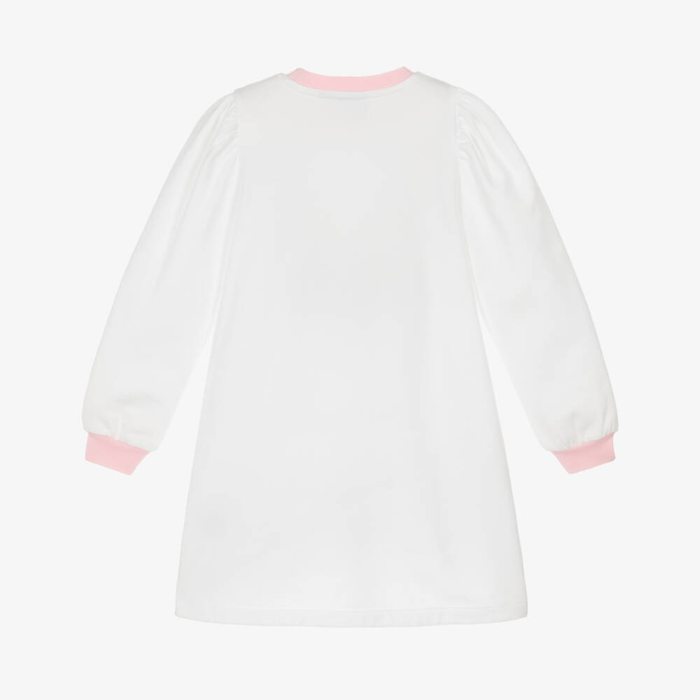 A Dee-Платье-свитшот белое хлопковое с кексом | Childrensalon