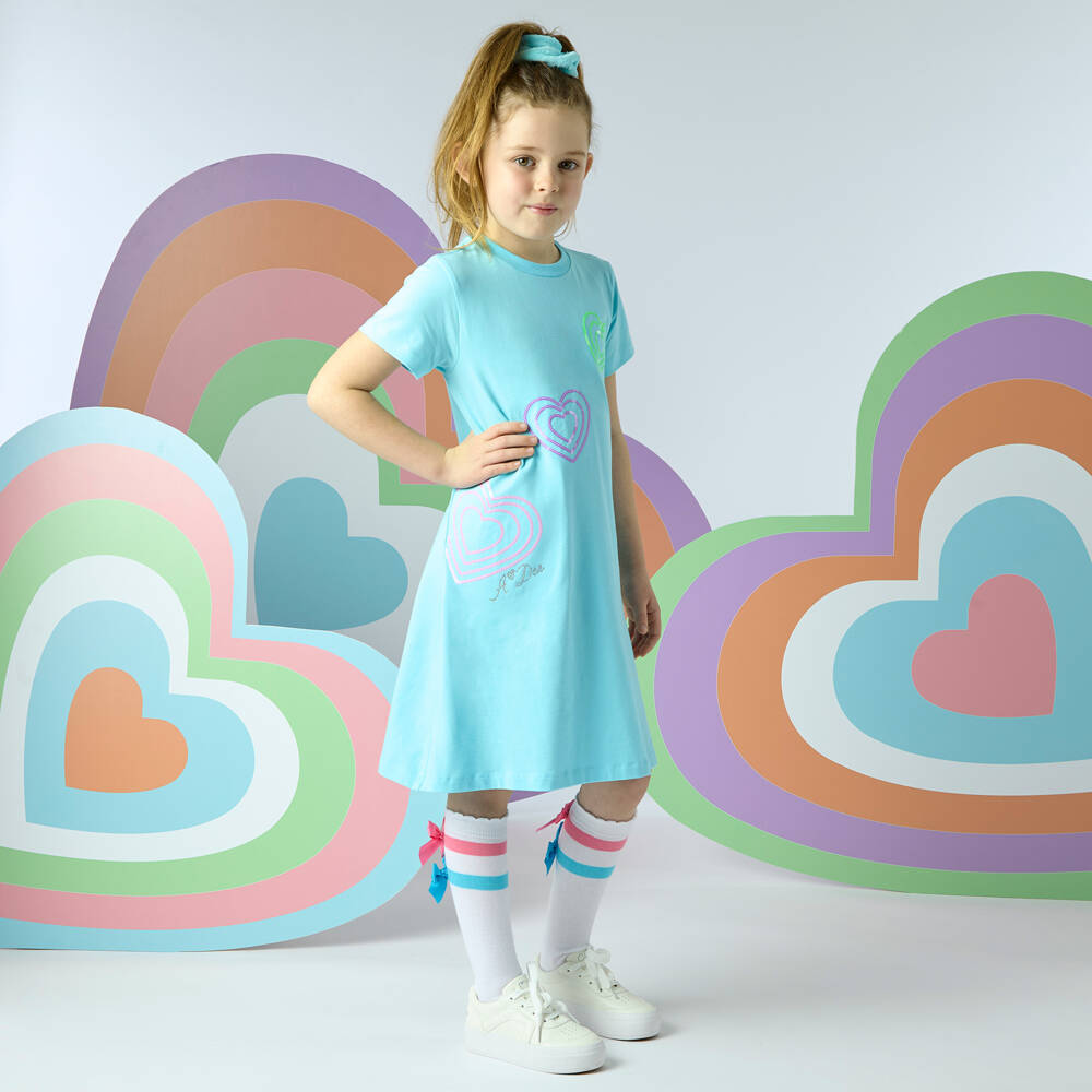 A Dee-Girls White Cotton Socks With Pink & Blue Bows | Childrensalon