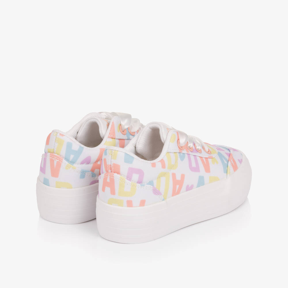A Dee-Girls White Logo Print Chunky Lace-Up Trainers | Childrensalon