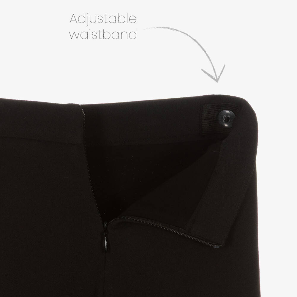 Abel & Lula-Girls Black & Ivory Lace Trouser Set | Childrensalon