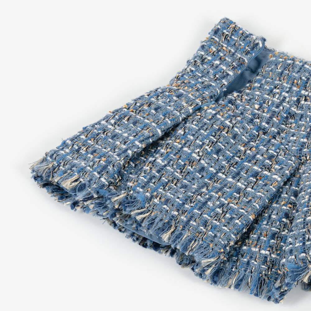 Abel & Lula-Синяя твидовая юбка для девочек | Childrensalon