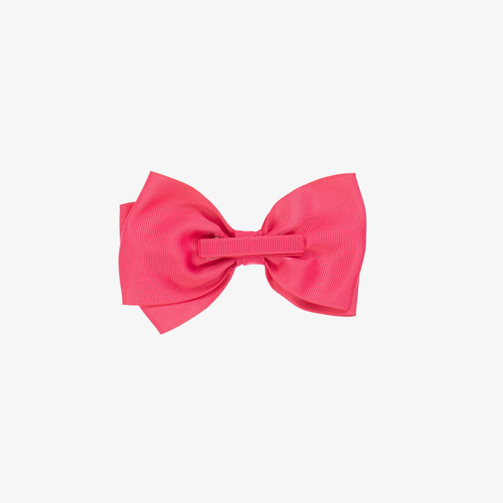 Abel & Lula-Girls Fuchsia Pink Bow Hair Clip (14cm) | Childrensalon