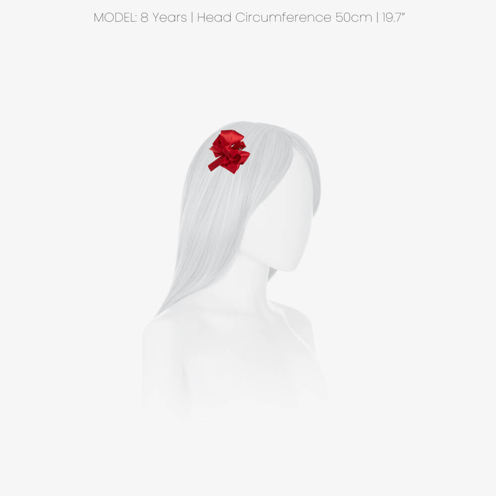Abel & Lula-Girls Glittery Red Bow Hair Clips (2 Pack) | Childrensalon