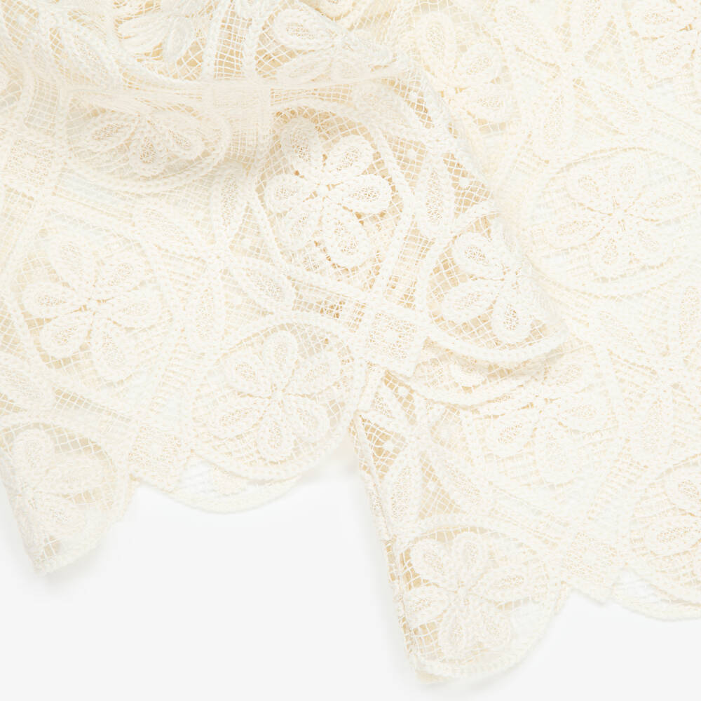 Abel & Lula-Girls Ivory Lace Trouser Set | Childrensalon