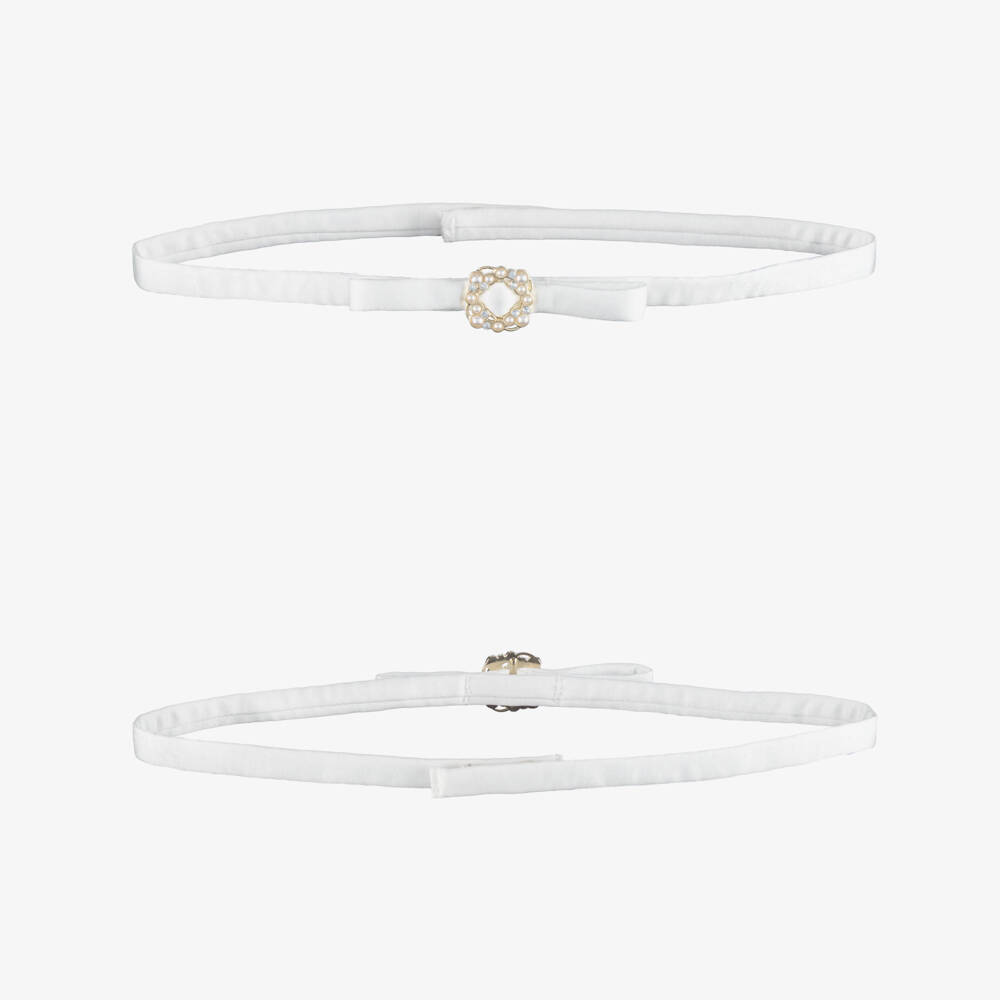 Abel & Lula-فستان تول لون عاجي مزين بورود للبنات | Childrensalon