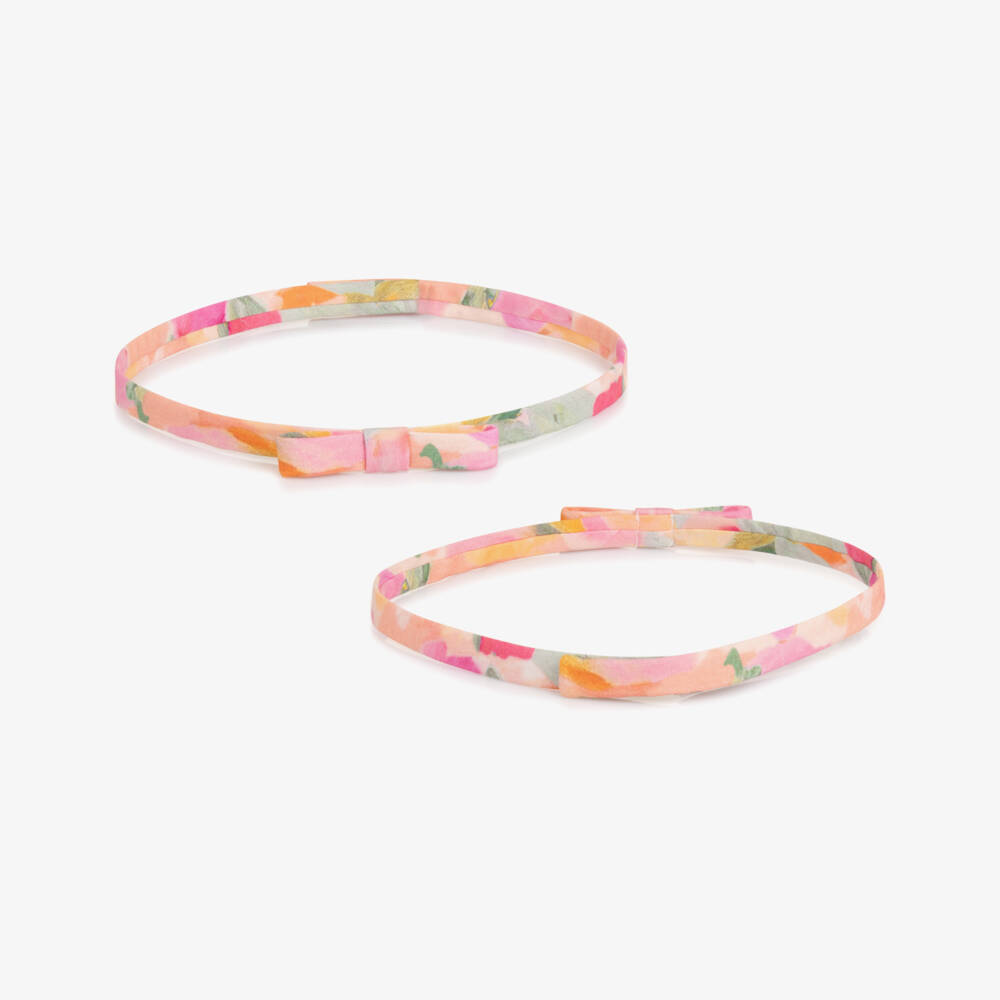 Abel & Lula-Girls Pink Abstract Floral Print Jumpsuit | Childrensalon