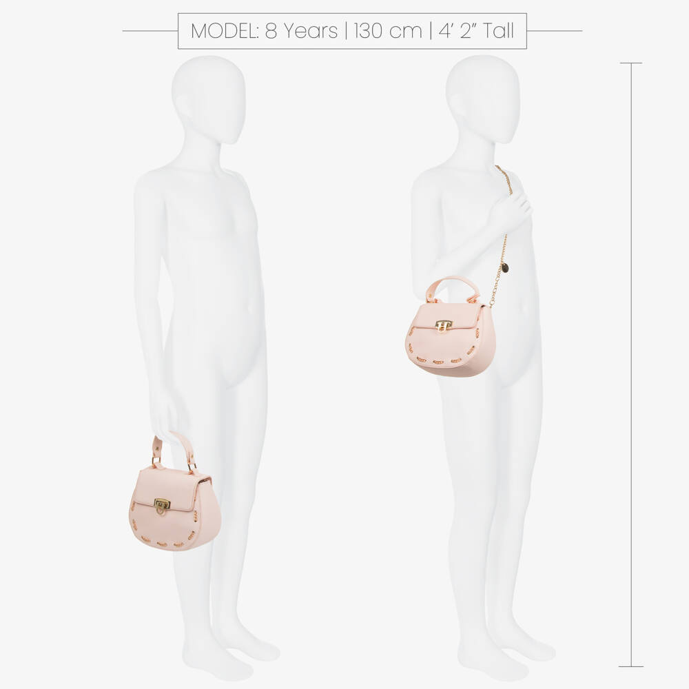 Abel & Lula-Girls Pink Faux Leather Bag (18cm) | Childrensalon