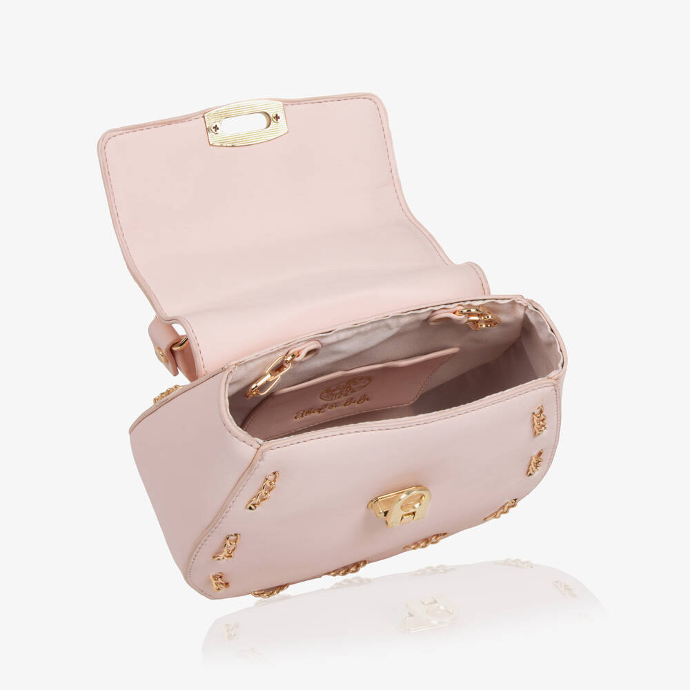Abel & Lula-Girls Pink Faux Leather Bag (18cm) | Childrensalon
