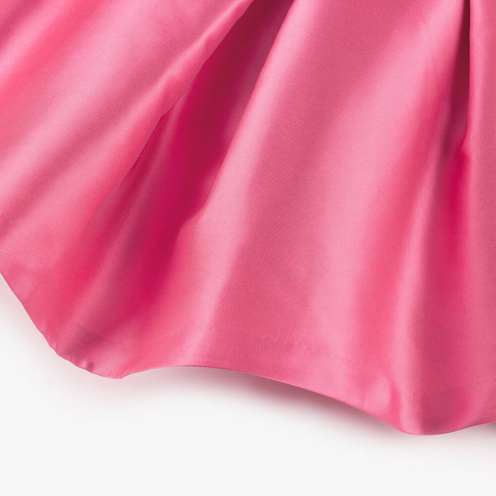 Abel & Lula-Girls Pink One-Shoulder Satin Dress | Childrensalon