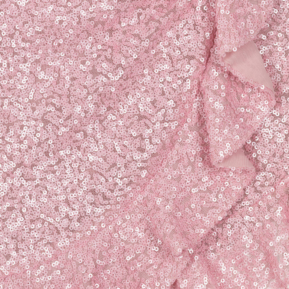 Abel & Lula-Girls Pink Sequin Top & Skirt Set | Childrensalon