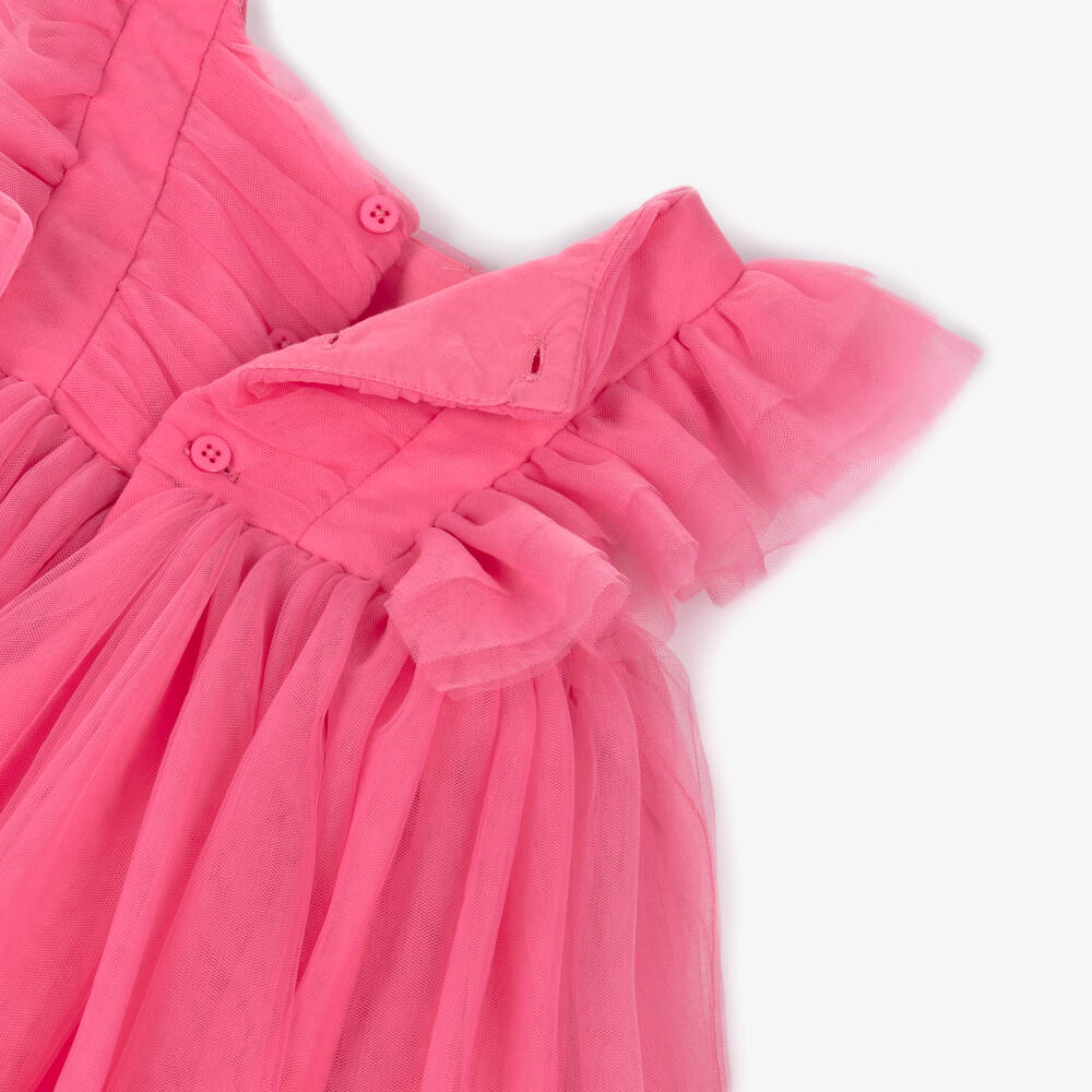 Abel & Lula-فستان تول لون زهري للبنات | Childrensalon