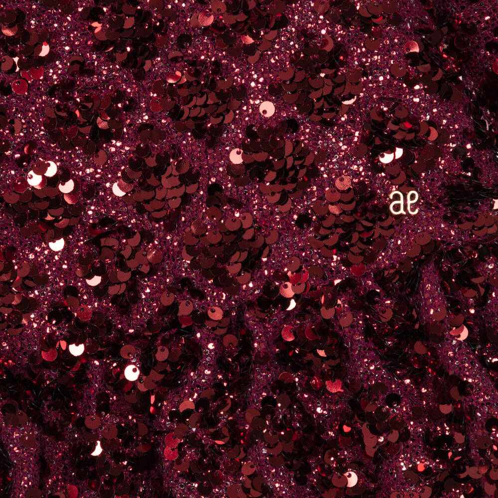 Abel & Lula-Girls Plum Sequin Dress with Bubble Hem | Childrensalon