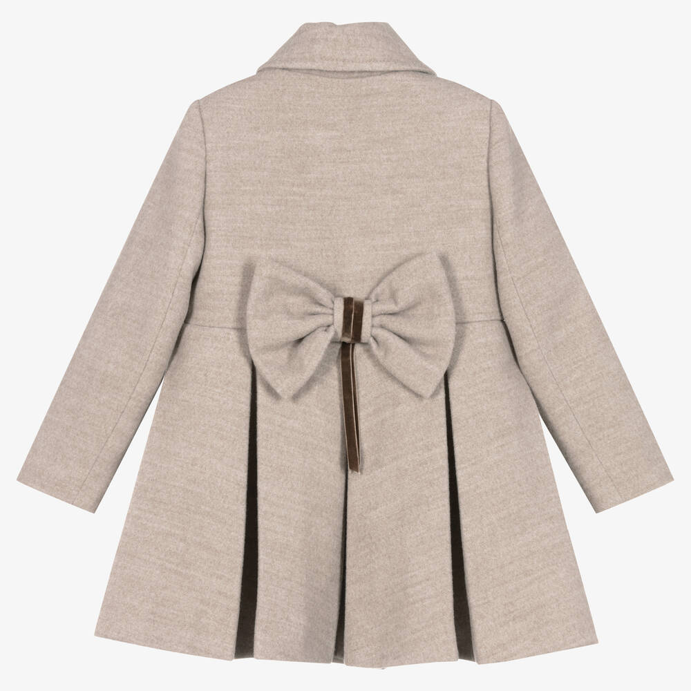 Abuela Tata-Girls Beige Traditional Coat | Childrensalon
