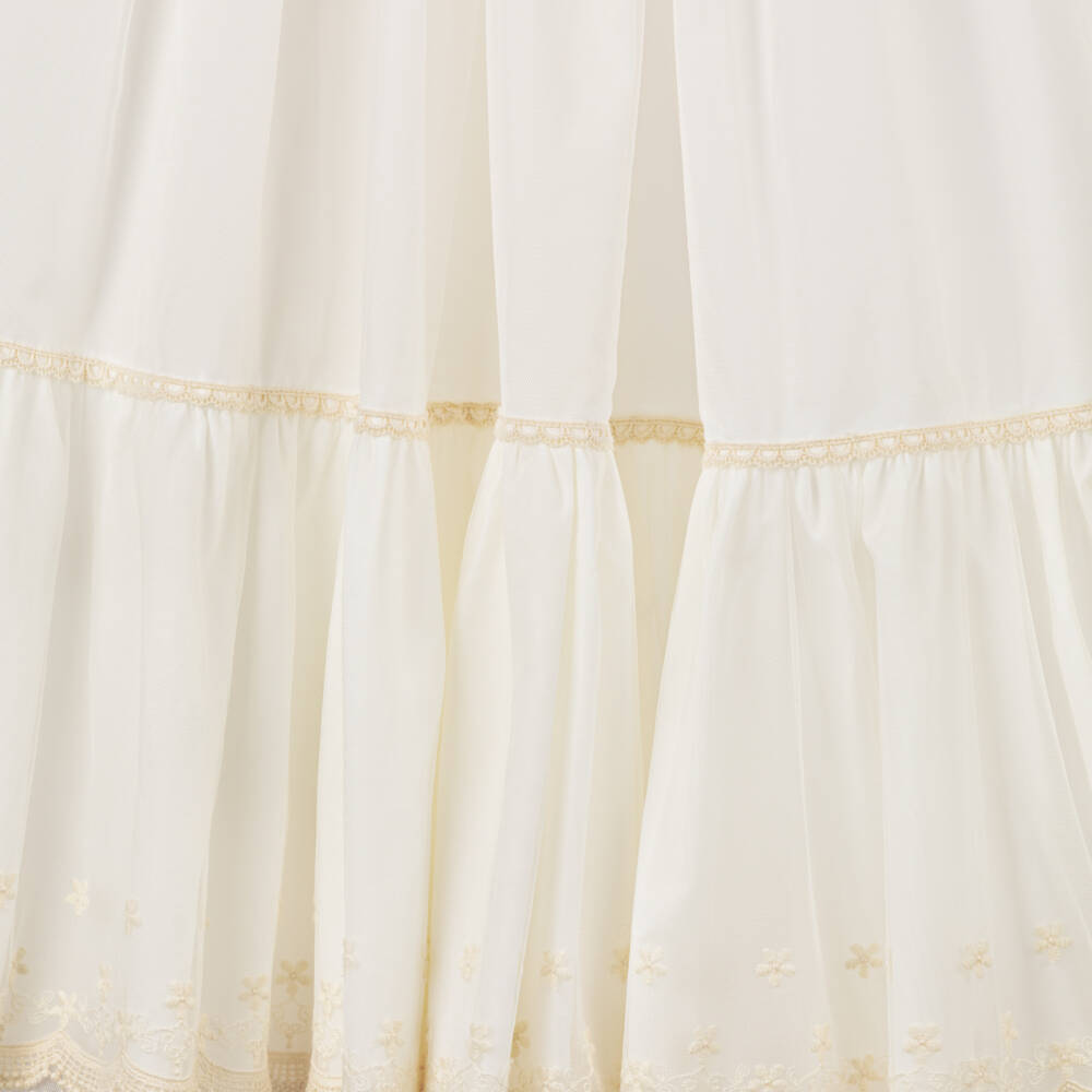 Abuela Tata-Girls Ivory Tulle Lace Skirt Set | Childrensalon