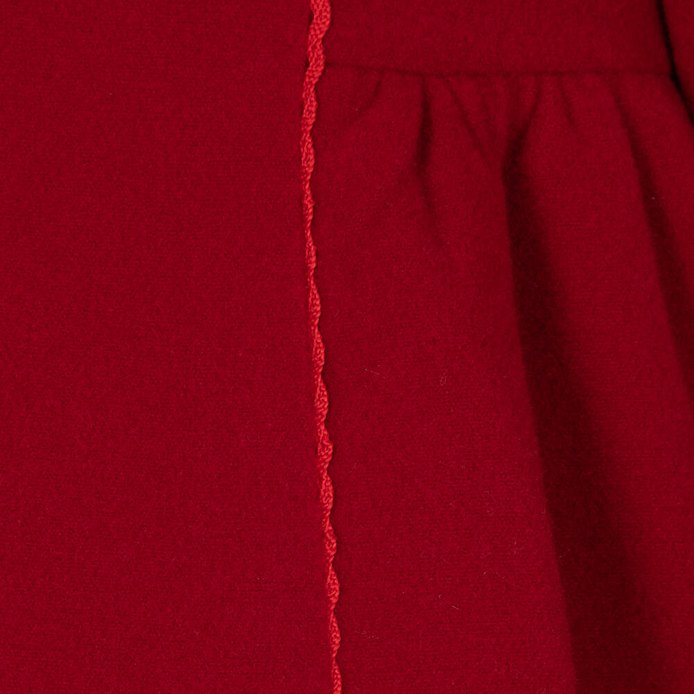 Abuela Tata-Girls Red Felted Traditional Coat | Childrensalon