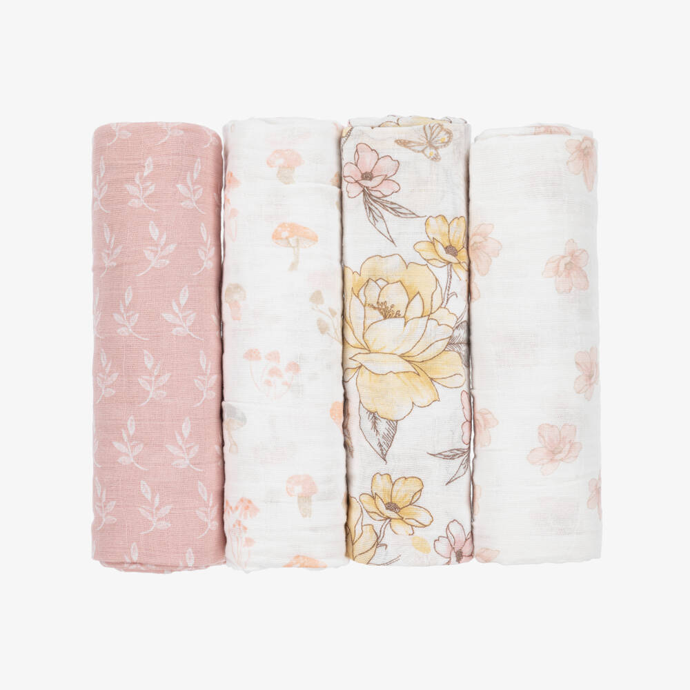 aden + anais-Baby Girls Cotton Muslin Swaddles (4 Pack) | Childrensalon