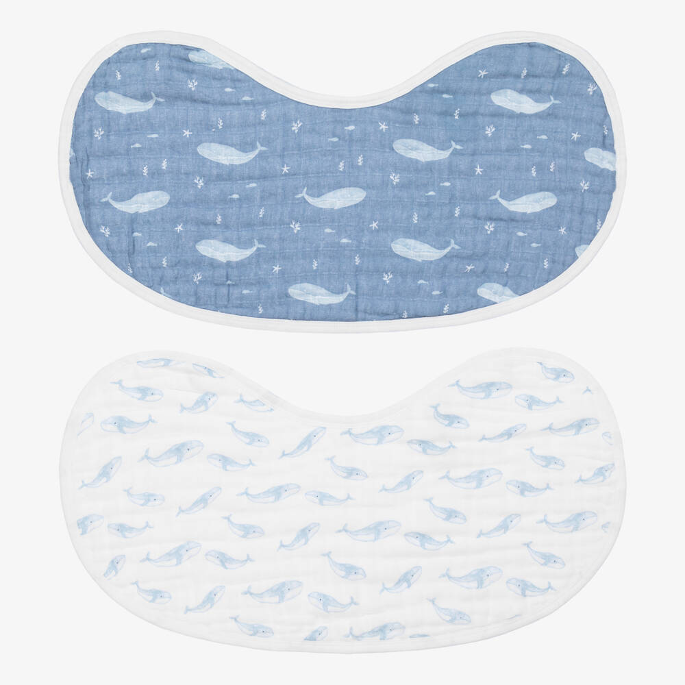 aden + anais-Белые муслиновые салфетки для кормления (2шт.) | Childrensalon