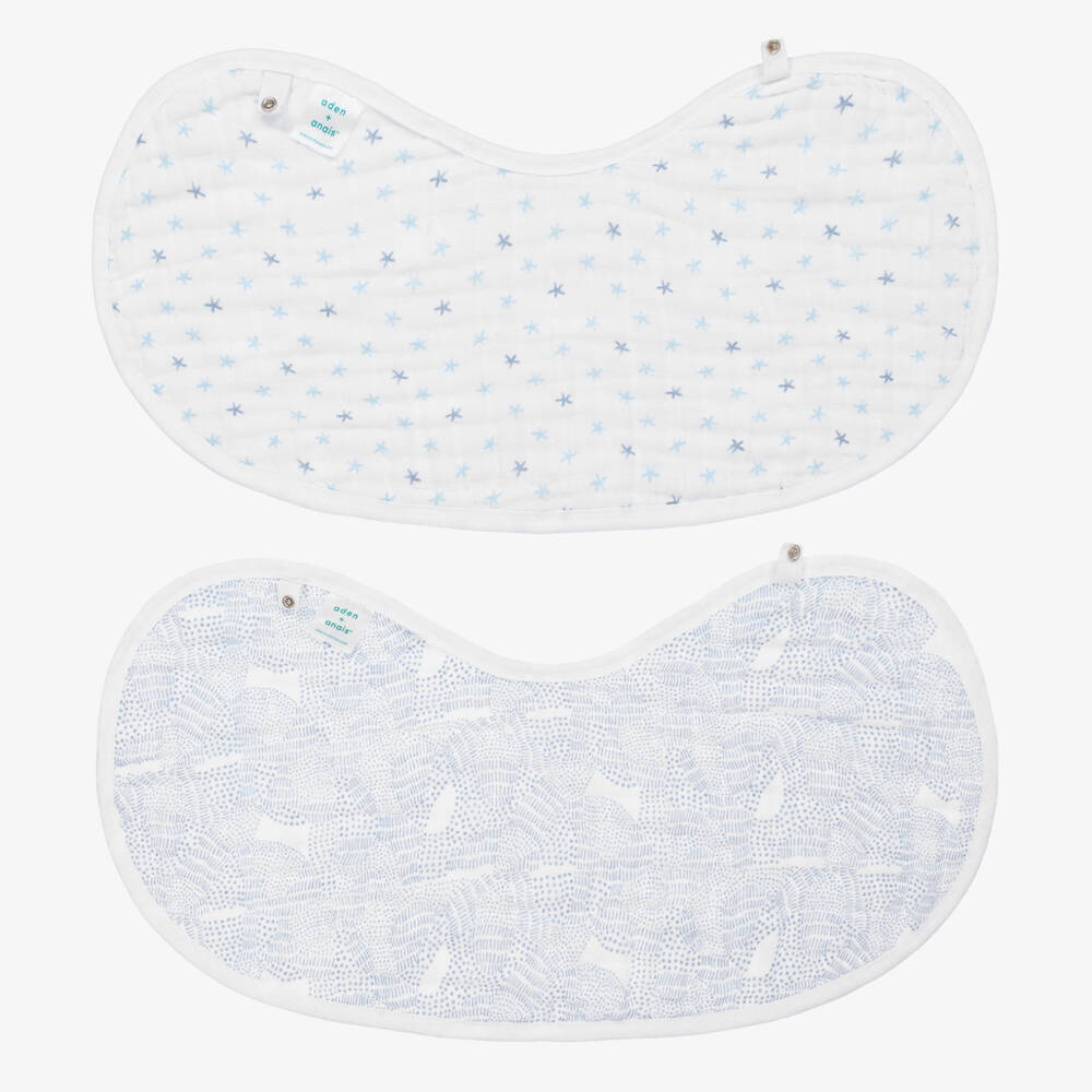 aden + anais-Белые муслиновые салфетки для кормления (2шт.) | Childrensalon