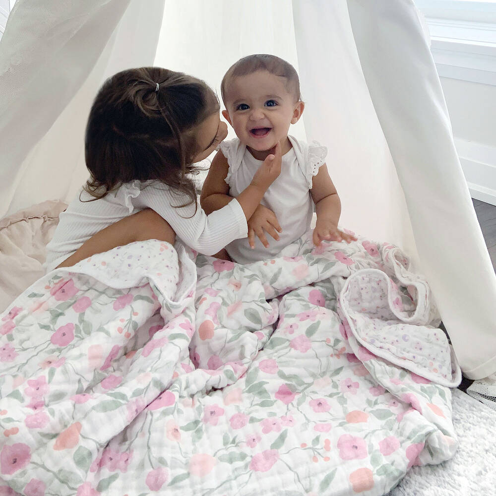 aden + anais-Одеяло из муслина с цветочным рисунком (120 см) | Childrensalon