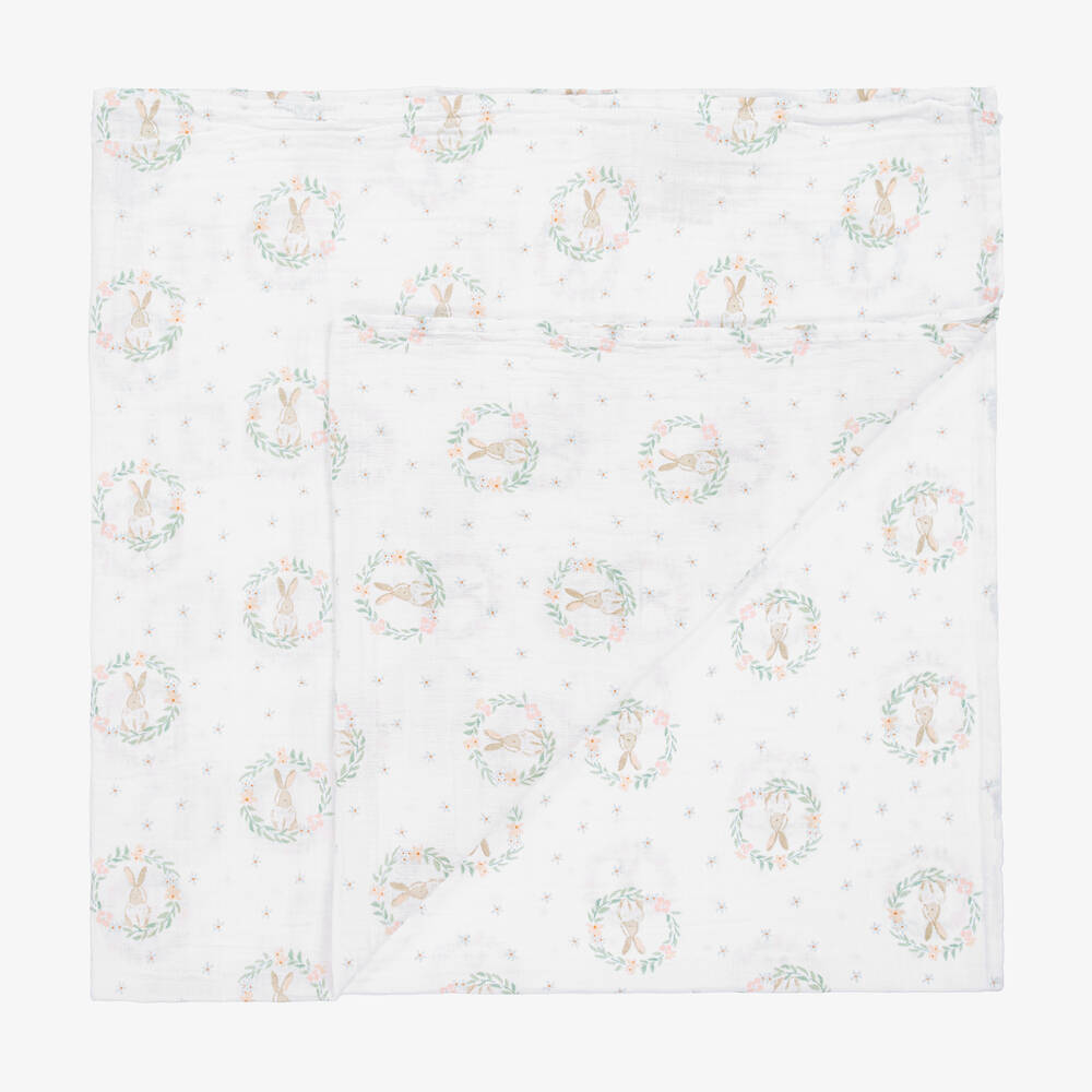 aden + anais-Белые и розовые пеленки из муслина для девочек (4шт.) | Childrensalon