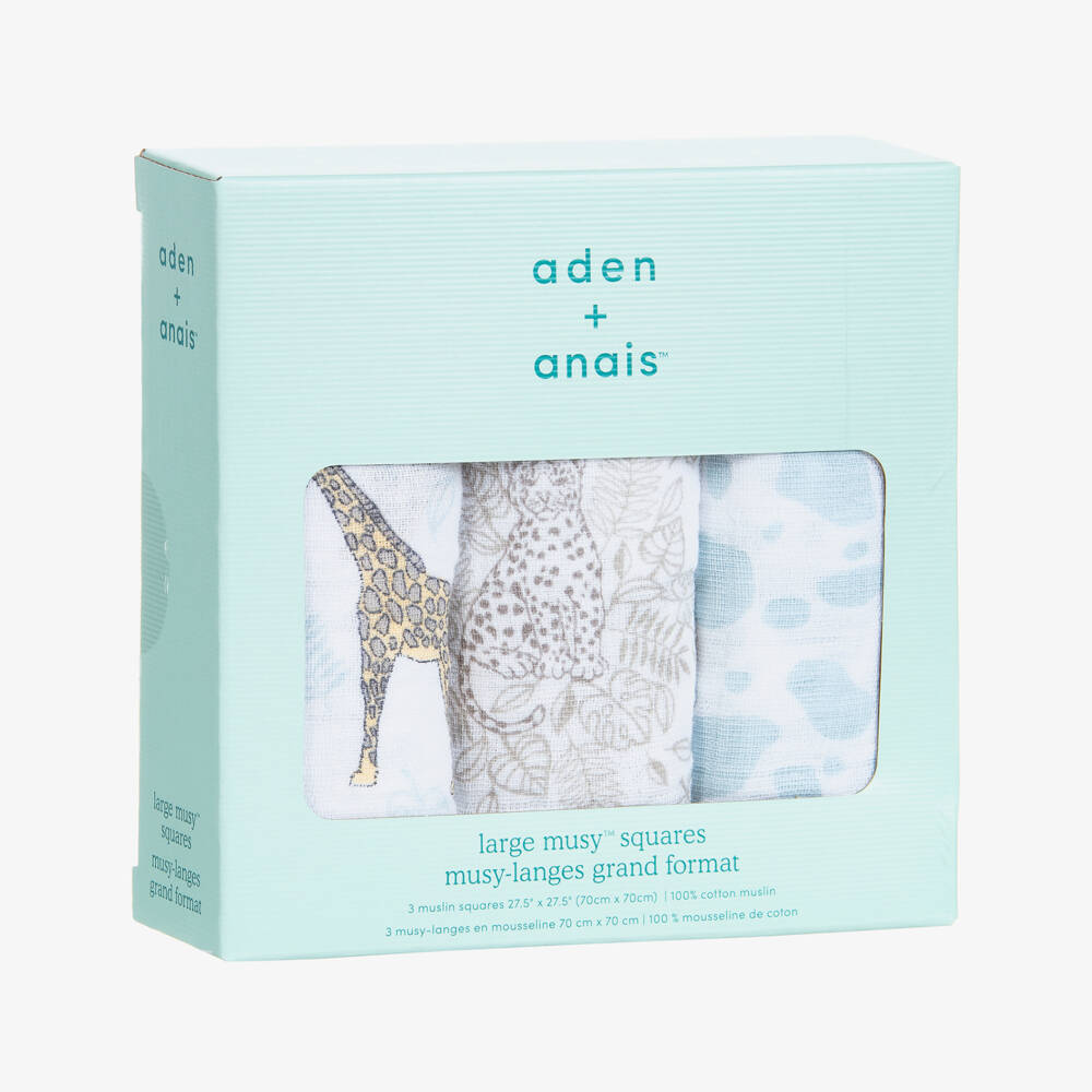 aden + anais-Jungle Animal Muslin Cloths Set | Childrensalon