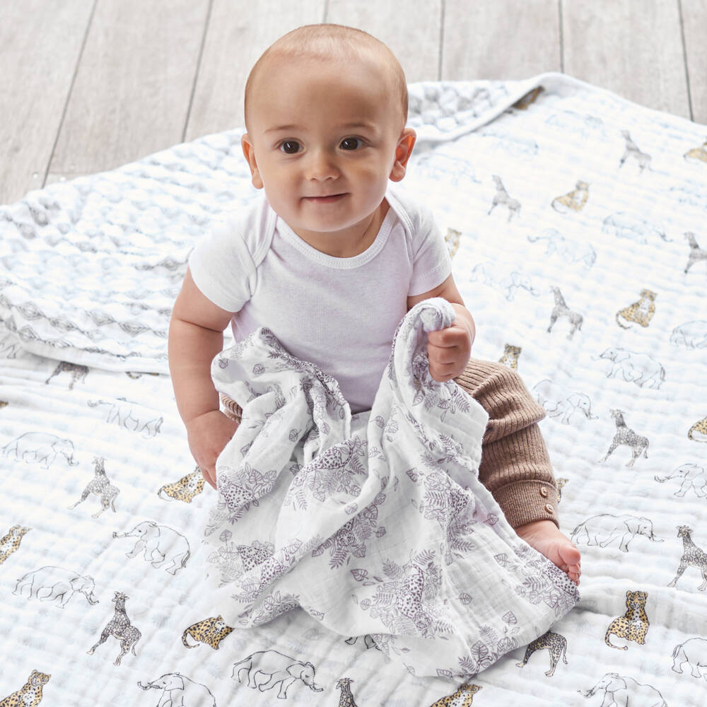 aden + anais-Набор муслиновых салфеток с джунглевыми животными | Childrensalon