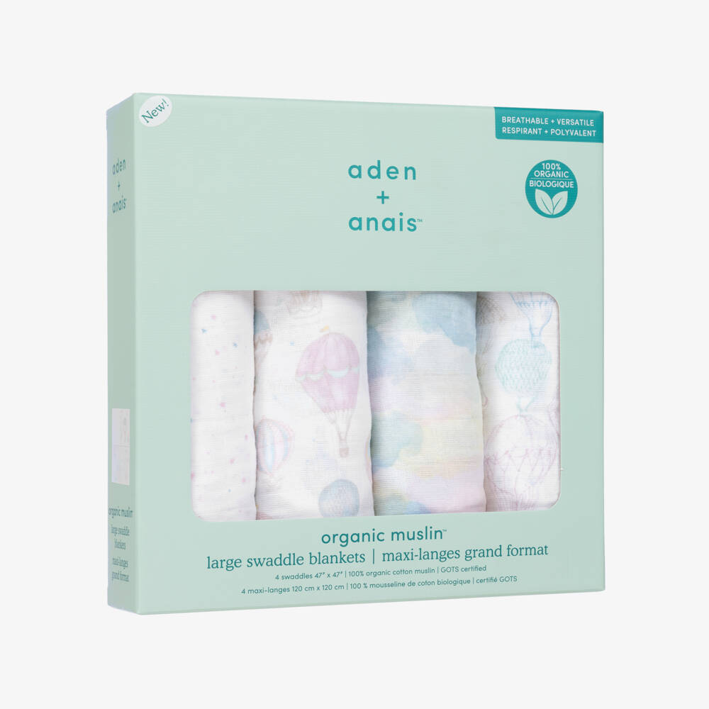aden + anais-Organic Cotton Muslin Swaddles (4 Pack) | Childrensalon